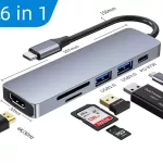 Usb Type C Hub Type-C To Hdmi 4 Vga Adapter Rj45 Lan Ethernet Sd Tf Usb-C 3.0 Typec 3.5mm Jac Audio Video For Macbo Pro
