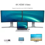 Usb C Hub Type C Adapter Hdmi 4 Thunderbolt 3 Splitter Usb-C Doc With Usb 3.0 Tf Sd Reader Pd Rj45 For Macbo Pro Air