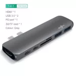 USB C Hub Type C Adapter HDMI 4 Thunderbolt 3 Splitter USB-C Doc with USB 3.0 TF SD Reader PD RJ45 For Macbo Pro Air