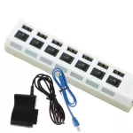 7 Port Usb Hub 3.0 Usb Splitter For Tablet Lap R Notebo Hi Speed 480mbps Usb 3.0 Hub Led With On/off Switch