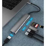 4 Thunderbolt 3 Usb C Hub Usb 3.1 Type-C Hub To Hdmi Adapter With Hub 3.0 Tf Sd Reader Slot Pd For Macbo Pro/air/ Mate