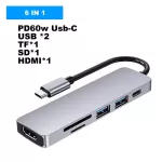 Usb C Hub To Hdmi Adapter 4 Thunderbolt 3 Usb 3.0 Type-C Doc With Tf Sd Reader Slot Pd Splitter For Macbo Pro/air M1