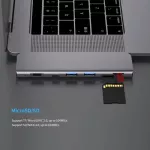 Becao USB 3.1 Type-C Hub เพื่อ HDMI อะแดปเตอร์ 4 พันสายฟ้า 3 USB C Hub กับ Hub 3.0 TF SD อ่านสล็อต PD สำหรับ MacBook Pro / อากาศ 2018/2019