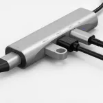 Becao อลูมิเนียม 4 in 1 Type-C Docking Station 4K HDMI USB 3.0 / USB2.0 Hub Multi-Function Extender Adapter สำหรับ PC