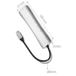 Becao อลูมิเนียม 4 in 1 Type-C Docking Station 4K HDMI USB 3.0 / USB2.0 Hub Multi-Function Extender Adapter สำหรับ PC