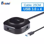 Becao USB Hub USB 3.0 Hub 2.0 อะแดปเตอร์แยก USB 4 พอร์ตความเร็วมินิหลาย 3 Hab usb3.0 HUB พอร์ต USB Hub Expander สำหรับพีซี