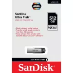 Sandisk Flash Drive Ultra Flair USB3.0 512GB SPEED 150MB/S SDCZ73-512G-G46 Memory Sandy Flazed Drive 5 years