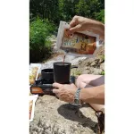 Copy coffee "Coffee Brew Bag" Cafe R'ONN 4 x 100% Arabica bags, total roasted, dark, roasted, black, 120 grams, 30g/bag, 3 glasses/bags.