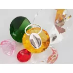 พวงกุญแจชุบเงินแท้ เมล็ดกาแฟสีเงิน