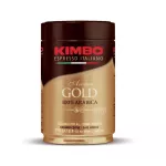 100% roasted coffee beans, Kimbo 100% Arabica Gold 250 grams imported from Italy.