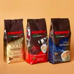 Authentic coffee beans, Kim Bo packs imported from Italy.
