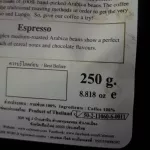 กาแฟบด ถุงซิปล็อค CAFE R'ONN อาราบิก้า 100%  คั่วกลาง เอสเปรสโซ่ 250 กรัม