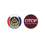 Roasted coffee beans in the middle of Phu Nam Rin OTOP Arabica 100% 250 grams per bag. 1 Coffee Arabica 100% fresh coffee.