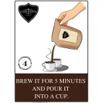 Coffee "Coffee Brew Bag" Cafe R'ONN Arabica 100% 30 grams of roasted bags, 3 glasses of espresso/bag