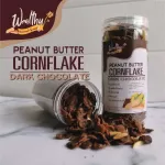 Wealthy คอร์นเฟล็กเนยถั่วรสช็อคโกแลต Peanut butter Cornflake Dark Chocolate หวานน้อย 140g.