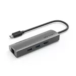 Wavlink UH3408 อะแดปเตอร์ 4K HDMI พอร์ตพร้อมช่องต่อสาย GB LAN