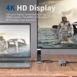 Wavlink UH3408 อะแดปเตอร์ 4K HDMI พอร์ตพร้อมช่องต่อสาย GB LAN