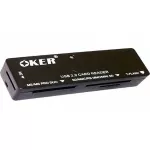 Oker CardReader USB 2.0 รุ่น C-09 ตัวอ่านเมมโมรี่การ์ด All in one