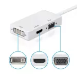 3 In 1 Mini Display Port Converter Mini Displayport To Vga/dvi Adapter For E Mac Macbo Air Thunderbolt Dp Hdmi-Pat