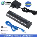 Usb 3.0 Hub Usb Hub 3.0 Multi Usb Splitter 3 Hab Use Power Adapter 7 Port Multiple Expander 3.0 Usb3 Hub With Switch For Pc