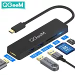 Qge Usb C Hub For Macbo Pro Type C Hub To Hdmi Usb 3.0 Tf Sd Multi Usb 3.1 Hub Adapter For Ipad Pro Splitter Usb C Doc