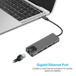 5 In 1 Usb Type C Hub 4 Usb C Hub To Gigabit Ethernet Rj45 Lan Adapter For Mac Bo Pro Thunderbolt 3 Usb-C Charger Pd