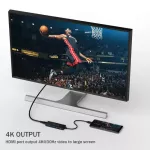 Qge Usb C Hub For Macbo Pro Type C Hub To Hdmi Usb 3.0 Tf Sd Multi Usb 3.1 Hub Adapter For Ipad Pro Splitter Usb C Doc