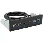 5.25" Pc Des Chassis Front Panel Usb Hub Connector Adapter 2 Usb 3.0 Port And 2 Usb 2.0 Port For R Case Cd Drive Pan
