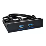 H1111z 20 Pin 2 Port Usb 3.0 Front Panel 3.5 Inch Usb3.0 Hub Expansion Cable Adapter L Brt For Pc Des Floy Bay New