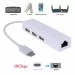 Usb-C Converter Usb 2.0 10ps Type C To Usb Rj45 Ethernet Lan Adapter Hub Cable For Macbo Pc Type-C Port Lap Accessories
