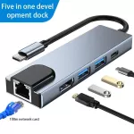 8-In-1 Usb C Hub Type-C 3.1 To 4 Hdmi-Pat Rj45 Usb Sd/tf Card Reader Pd Fast Charge Usb Doc For Macbo Air Pro Pc Hub