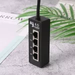Rj45 1 Me To 4 Fe Ports Ethernet Networ Plug Cable Splitter Extension Adapter Me To Fe Connector For Routers Hubs
