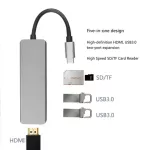 8-In-1 Usb C Hub Type C To Hdmi-Pat Rj45 Ethernet Usb 3.0 Ports Sd/tf Card Reader Usb-C Pd Power For Macbo Pro Doc