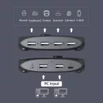 2 Ports Usb Switch With Ex Usb 2.0 3.0 X4 Eyboard Mouse Printer U Dis For 2 Pcs R Lap Usb Box