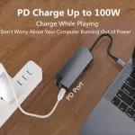 Usb Type C Hub With 4 Hdmi Usb 3.0 65w Pd Port Hub Usb 3.1 Adapter For Macbo Pro Xps 15 Le Thinpad Matebo