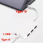 otgอะแดปเตอร์สามในหนึ่งเดียวtype-cขยายสายย่อยของผู้ผลิต4usbการเชื่อมต่อการชาร์จ Samsung หลายพอร์ตuดิสก์คีย์บอร์ดเมาส์พาว