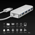 Inphic USB Hub usb3.0 extender อะแดปเตอร์ type-c โน๊ตบุ๊คคอมพิวเตอร์เดสก์ อะแดปเตอร์ขยายฮับ USB หนึ่งลากสี่ปลั๊กมัลติฟังก์ชั่นฮับ usb ขยายท่าเรือ