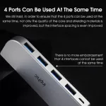 Inphic USB Hub usb3.0 extender อะแดปเตอร์ type-c โน๊ตบุ๊คคอมพิวเตอร์เดสก์ อะแดปเตอร์ขยายฮับ USB หนึ่งลากสี่ปลั๊กมัลติฟังก์ชั่นฮับ usb ขยายท่าเรือ