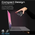 Promate USB-C Hub SnapHub-4 10Gbps Ultra-Fast USB 3.2 Hub Type-C