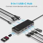 Promate USB-C HUB รุ่น PrimeHub-Go Compact Multiport USB-C Hub with 100W Power Delivery Type-C