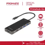Promate USB-C Hub Primehub-Go Compact Multiport USB-C Hub with 100w Power Delivery Type-C