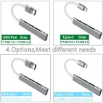 Becao Type C USB C HUB ความเร็วสูง 4 พอร์ต Multi Splitter Adapter OTG สำหรับ Lenovo HUAWEI Xiaomi MacBook Pro 15 Air Pro อุปกรณ์เสริม