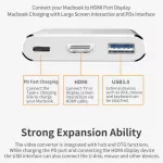 Becao ใหม่ Type-c HUB USB C ถึง HDMI-Compatible Splitter USB-C 3 IN 1 4K HDMI USB 3.0 PD Fast Charging Smart Adapter สำหรับ MacBook Dell