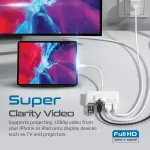 Promate LN Hub MediaSync-LT 4-in-1 Multimedia Hub with LN Connector