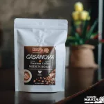 The roasted coffee beans