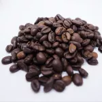 The roasted coffee beans