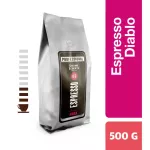Douwee Egberts 'Espresso Diablo' Erser Exhibits Espresso, Real coffee beans, 500 grams of roasted coffee