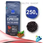 Bluekoff A5, 100% Thai Arabica coffee beans, Premium grade A, dark roasted Dark Roast, containing 250 grams.