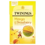 Twinings Mango and Strawberry Tea, Mango and Strawberry, British UK Imported 2 grams x 20 sachets