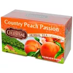 Celestial Seasonings Herbal Tea Country Peach Passion USA Imported เซเลสเทล ชาพีช และ เสาวรส 1.6g. x 20 tea bags